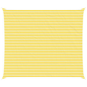 vidaXL Vela da ombra solare Giallo e Bianco 7 x 6 m