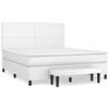 vidaXL Giroletto a Molle con Materasso Bianco 160x200 cm in Similpelle