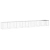 vidaXL Gabbia Polli Tetto Grigio Chiaro 803x98x90 cm Acciaio Zincato