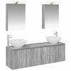 vidaXL Set di Armadi da Bagno 5 pz Sonoma grigio Legno ingegnerizzato