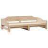vidaXL Divano Letto con Letto Estraibile 90x190 cm Legno Massello Pino