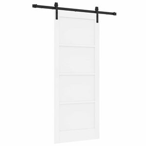 vidaXL Porta scorrevole Bianco 83 x 202 cm Legno Massello di Pino