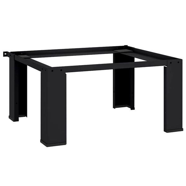 vidaXL Pedestallo per Lavatrice Nero 64 x 55 x 32,5 cm Acciaio