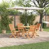 vidaXL Set da Pranzo per Giardino 5 pcs Marrone