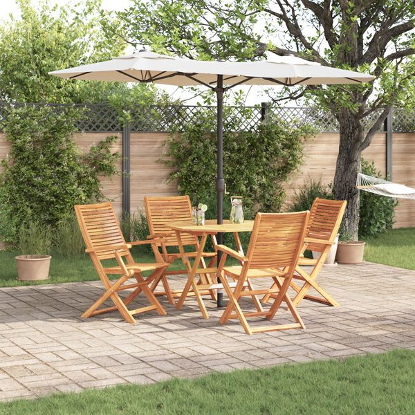 vidaXL Set da Pranzo per Giardino 5 pcs Marrone