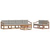 vidaXL Set di divani da esterno 7 pcs Grigio Naturale e Chiaro