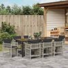 vidaXL Set da Pranzo per Giardino 9 pcs Grigio chiaro