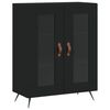 vidaXL Credenza Nera 69,5x34x180 cm in Legno Multistrato