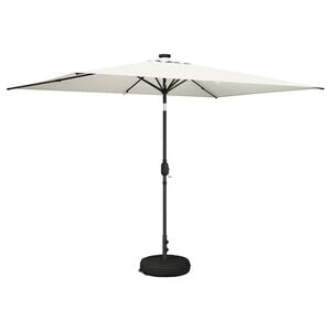vidaXL Parasol da giardino con luci LED e base 200 x 300 cm Poliestere
