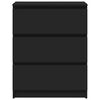 vidaXL Credenza Nera 60x35x76 cm in Legno Multistrato