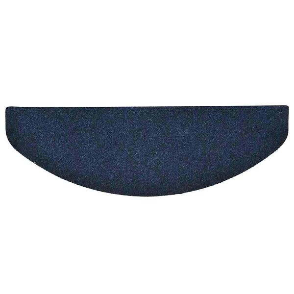 vidaXL Tappetini per scale autoadesivi 20 pz 65x21x4 cm blu navy semicircolari grandi