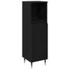 vidaXL Mobile da Bagno Rovere Nero 30 x 30 x 100 cm