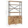 vidaXL Credenza con Ripiani in Legno Massello di Mango 120x35x200 cm
