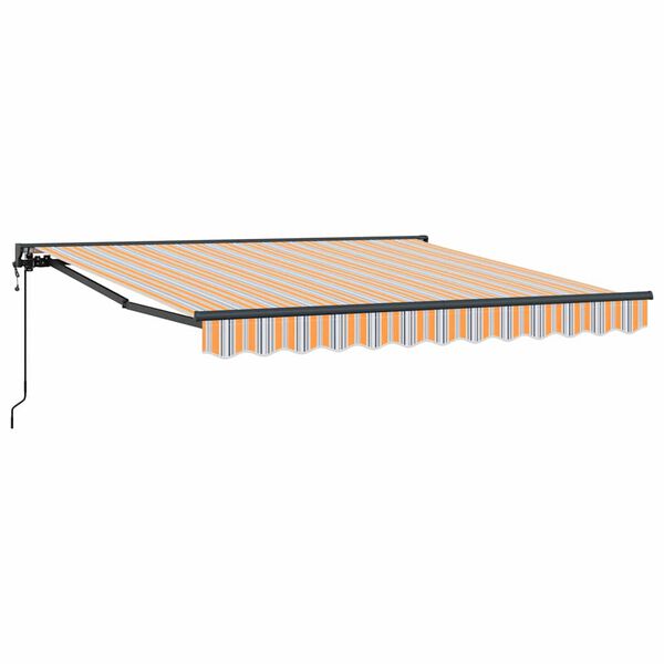 vidaXL Tenda Retrattile Blu e Arancione 300 x 250 cm