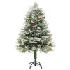 vidaXL Albero di Natale Preilluminato con Pigne Verde 120 cm PVC e PE