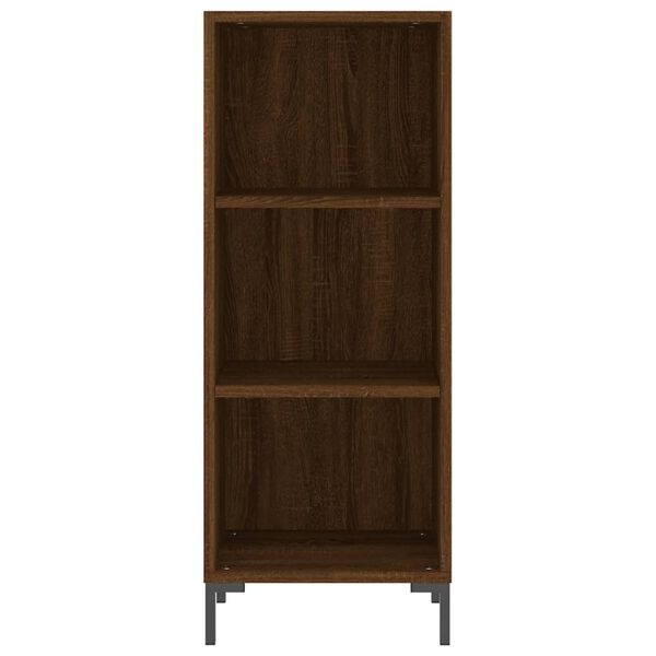 vidaXL Credenza Rovere Marrone 34,5x32,5x90 cm in Legno Multistrato