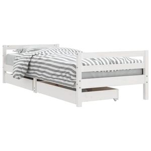 vidaXL Giroletto Bambini con Cassetti Bianco 80x200cm Massello di Pino