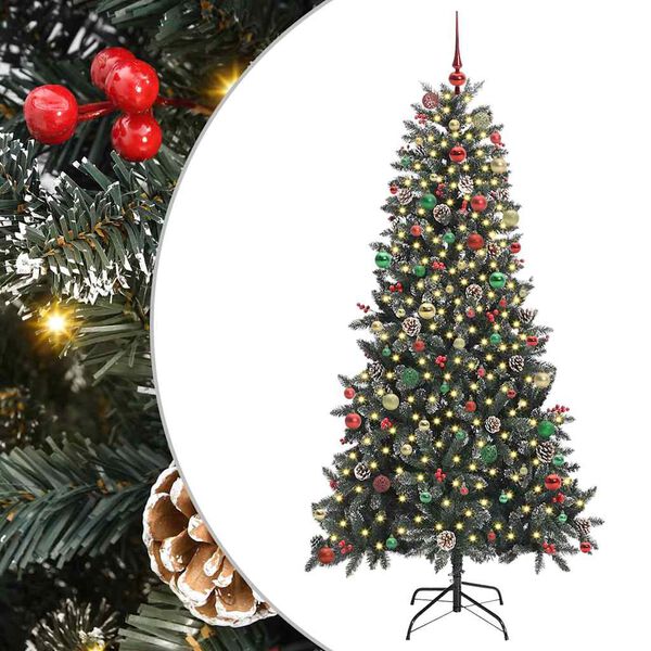 vidaXL Albero di Natale artificiale con 300 LED Verde 210 cm