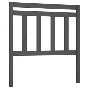 vidaXL Testiera Letto Grigia 81x4x100 cm in Legno Massello di Pino