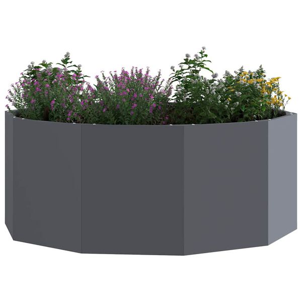 vidaXL Fioriera Antracite 90 x 90 x 35 cm Acciaio