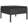 vidaXL Set Divani da Giardino 12 pz con Cuscini in Polyrattan Nero