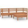 vidaXL Set Salotto da Giardino 4pz Marrone Ambra Legno Massello Pino