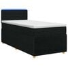 vidaXL Letto box spring con materasso Nero 90 x 200 cm Tessuto