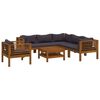 vidaXL Set Divani da Giardino 7 pz con Cuscini in Massello di Acacia