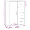 vidaXL Credenze 2 pz Grigio Sonoma 60x31x84 cm in Legno Multistrato