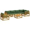 vidaXL Set di divani 7 pz Naturale Legno di Acacia Massello