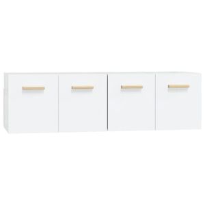 vidaXL Mobili Parete 2 pz Bianco 60x36,5x35 cm Legno Multistrato
