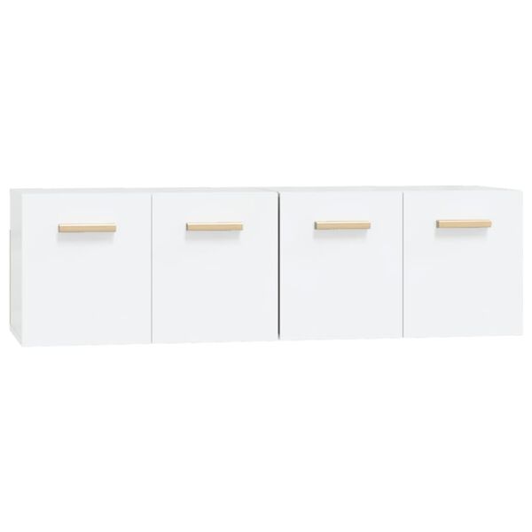 vidaXL Mobili Parete 2 pz Bianco 60x36,5x35 cm Legno Multistrato