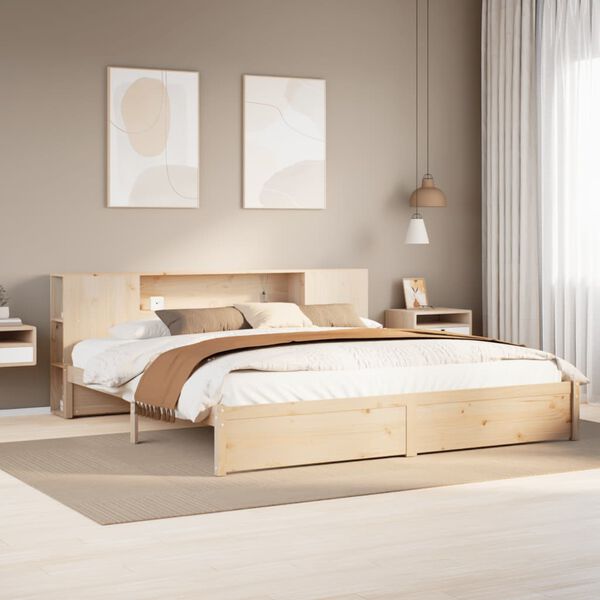 vidaXL Letto Libreria senza Materasso 180x200 cm in Legno di Pino