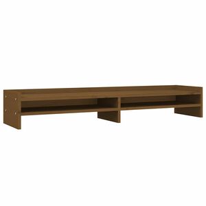 vidaXL Supporto per Monitor ambra 100x24x16 cm Legno Massello di Pino