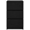 vidaXL Comodini con 3 Cassetti 2 pz Nero 39x35x65 cm