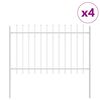 vidaXL Recinzione per Giardino WOERDEN 4 pz 6,8 x 1,2 m Bianco