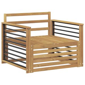 vidaXL Divano da esterno Legno di Acacia Massello Bianco