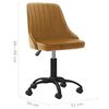 vidaXL Sedia da Pranzo Girevole Marrone in Velluto