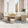 vidaXL Set Divano da Giardino 9 pcs Beige polyrattan