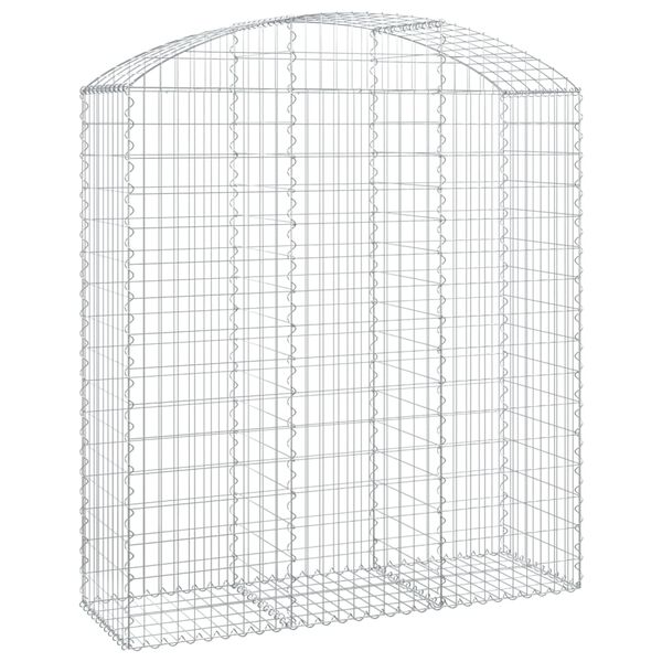 vidaXL Cesto Gabbione ad Arco 150x50x160/180 cm in Ferro Zincato
