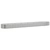 vidaXL Letto Giardino Acciaio Zincato 544x100x36cm Argento