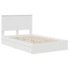 vidaXL Letto con Contenitore Bianco 120 x 190 cm Legno multistrato