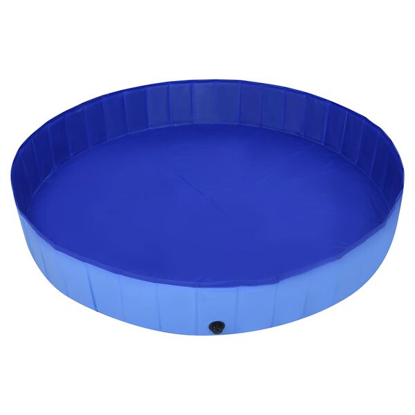 vidaXL Piscina per Cani Pieghevole Blu 300x40 cm in PVC