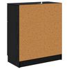 vidaXL Credenza Rovere Nero 60 x 30 x 70 cm Legno multistrato