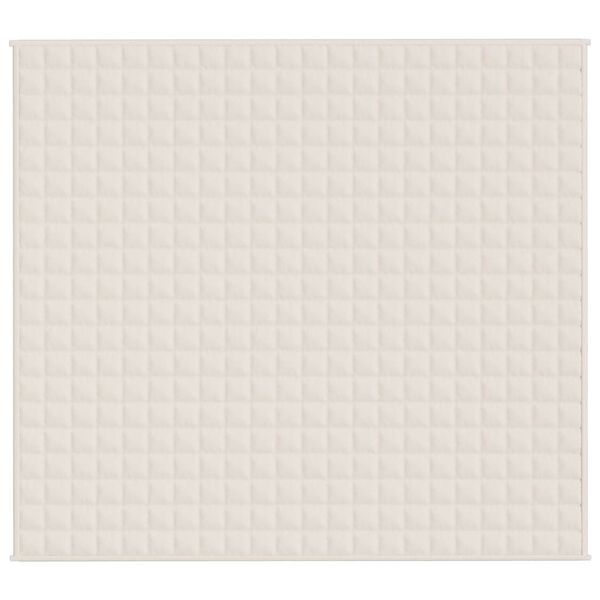 vidaXL Coperta Ponderata Crema Chiaro 200x220 cm 9 kg Tessuto