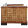 vidaXL Set di Divani 2 pz con Cuscini in Rattan Naturale Marrone