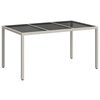 vidaXL Tavolo da Giardino Bianco 150 x 90 x 75 cm polyrattan