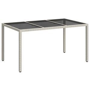 vidaXL Tavolo da Giardino Bianco 150 x 90 x 75 cm polyrattan