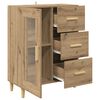 vidaXL Credenza Rovere artigianale 69,5 x 34 x 90 cm Legno multistrato