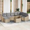 vidaXL Set Divano da Giardino con cuscino 9 pcs Beige e Grigio Chiaro